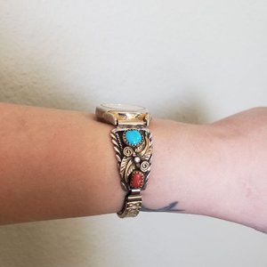 Navajo Watch, sterling silver & turquoise
